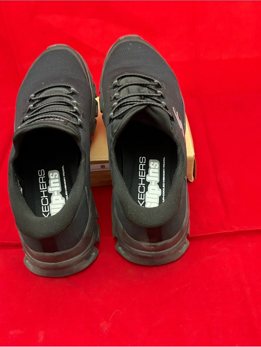 Skechers Men’s Black Slip-On Glide-Step Athletic Sneakers